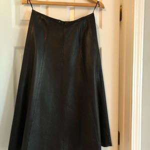 Betty Jackson Napa leather skirt